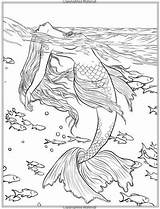Coloring Pages Mermaid Books Cleverpedia Fantasy Adult Mermaids Mythical Adults Book sketch template