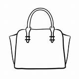 Purse Clipart Outline Bag Hand Vector Drawing Clip Illustration Woman Fashion Drawn Stylish Draw Line Female Bags Purses Drawings 123rf sketch template