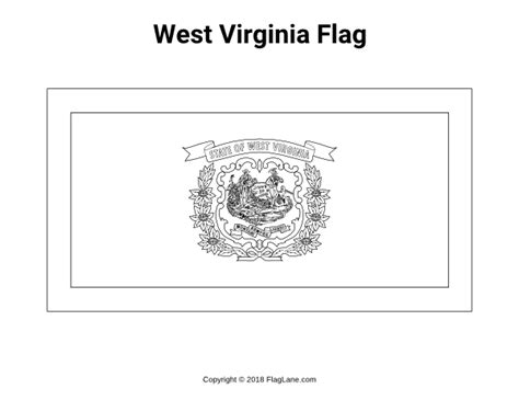 west virginia flag coloring page
