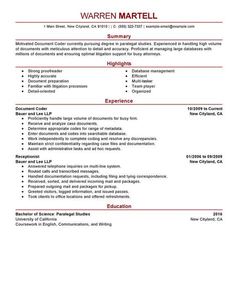 legal coding specialist resume   professional resume