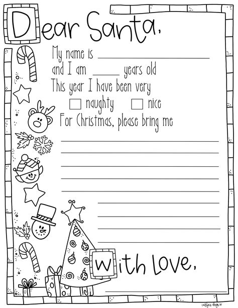 letter  santa coloring page etsy