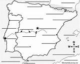 Map Spain Label Portugal Mountains Enchantedlearning Blank Rivers Cities Iberia Bodies Water Europe Countries Major Islands sketch template