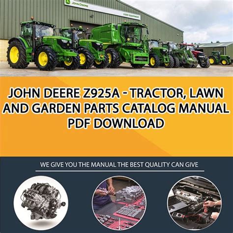 john deere za tractor lawn  garden parts catalog manual   service manual