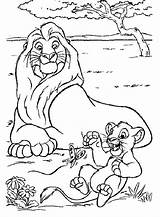 Simba Kleurplaat Leeuwenkoning Mufasa sketch template