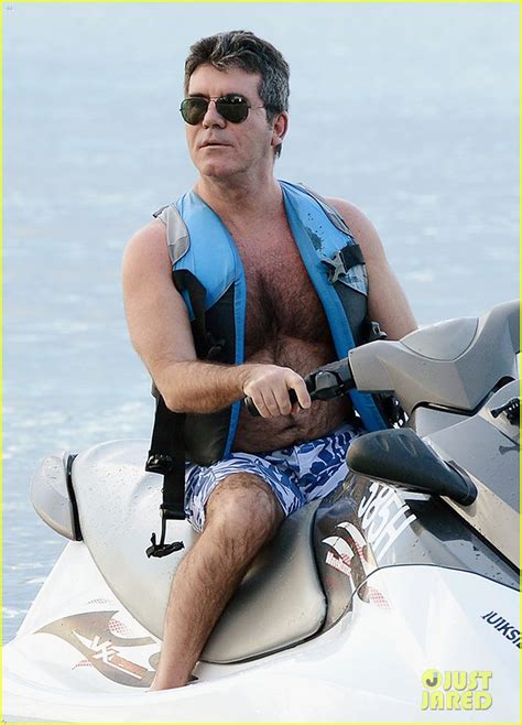 simon cowell goes shirtless while vacationing in barbados photo