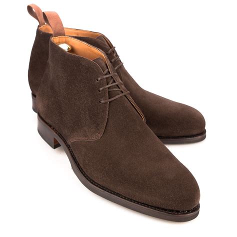 chukka boots  brown suede carmina