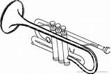 Musikinstrumente Trompete sketch template