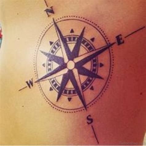 46 Fancy Compass Tattoos For Back