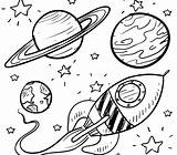 Galaxy Planets sketch template