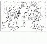 Zimowe Zabawy Dzieci Kolorowanki sketch template