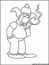 Coloring Clown Krusty Pages Drawing Scary Simpsons Pennywise Colouring Drawings Simpson Printable Para Bart Colorir Stephen King Creepy Print Cartoon sketch template