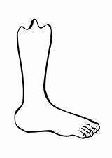 Foot Coloring Pages Colouring Clipart Printable Edupics Library Popular Large sketch template