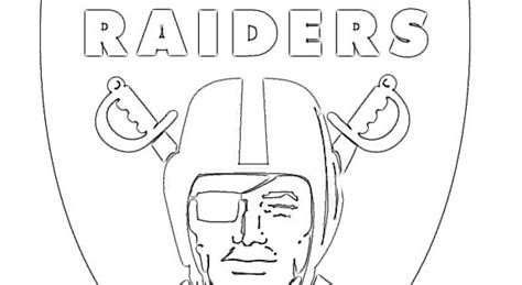 oakland raiders logo coloring pages sketch coloring page