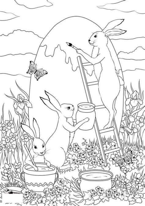 cute  fun easter bunny coloring pages  coloring bunny