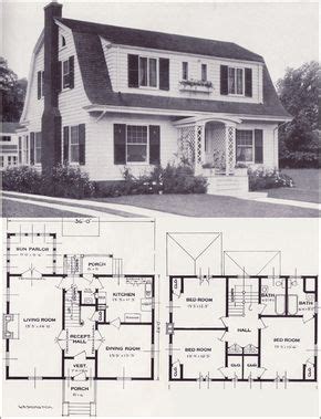 vintage home plans dutch colonial revival  washington standard homes company