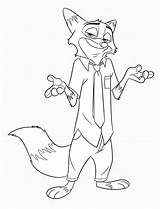 Zootopia Zootropolis Coloring Pages Movie Trailers sketch template