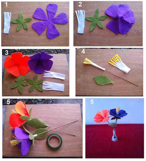 tutorial membuat bunga sepatu  kain flanel