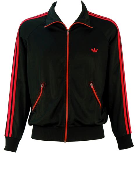 vintage  adidas black track jacket  red stripes  curved pockets ml reign vintage