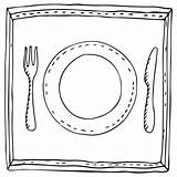 Placemats Template sketch template