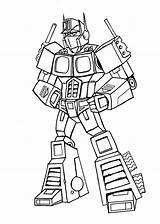 Optimus Prime Coloring Pages Kids sketch template