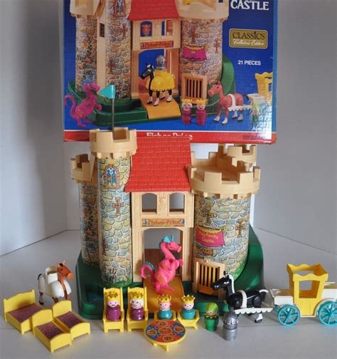 vintage fisher price  people castle   original box