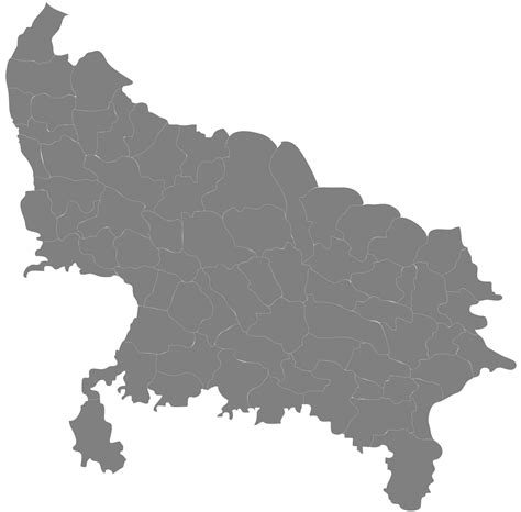 districts blank map  uttar pradesh mapsofnet
