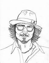 Depp Sharpie sketch template