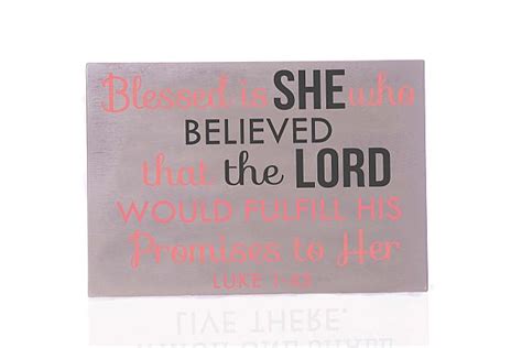 Blessed Is She Plaque