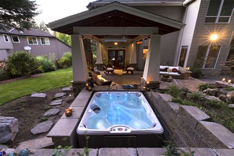 Above Ground Hot Tub S And Spa S Paradise Restored Landscaping