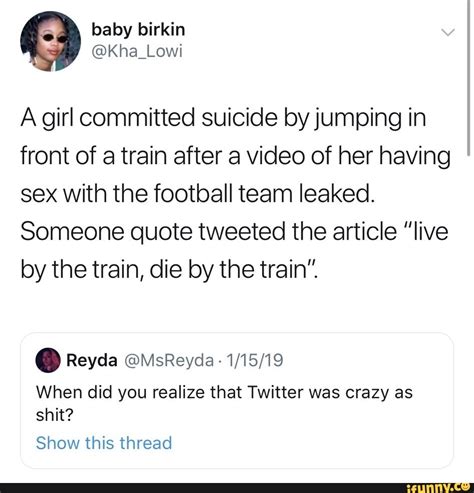 a girl committed suicide byjumping in front of a train