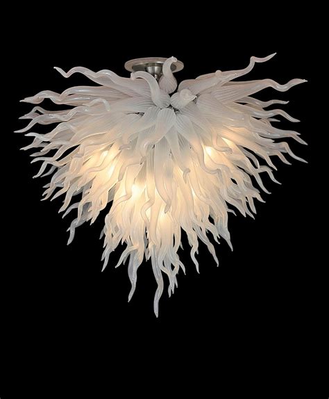 modern white handmade blown glass art customized chandelier