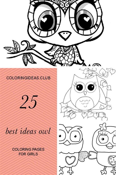 ideas owl coloring pages  girls owl coloring pages
