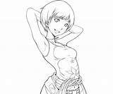 Chie Persona Satonaka Characters Arena Pages Coloring sketch template