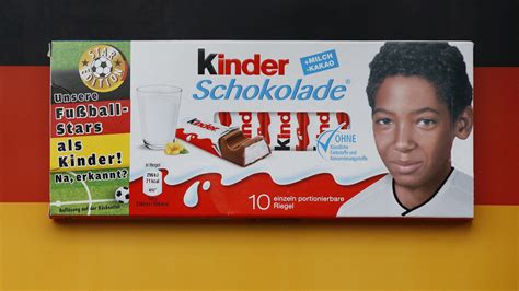 kinder schokolade mit kinder portaets von deutschen fussball