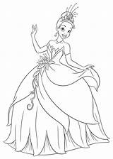 Frog Coloring Pages Tiana Princess sketch template
