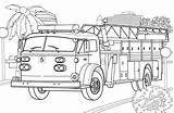 Fire Camion Colorare Pompieri Fuoco Disegni sketch template