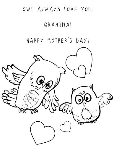 happy mothers day grandma coloring page coloring pages
