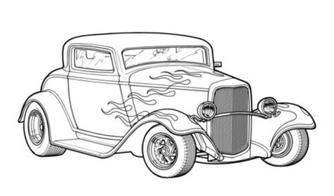 badass classic hot rod cars coloring pages race car coloring pages