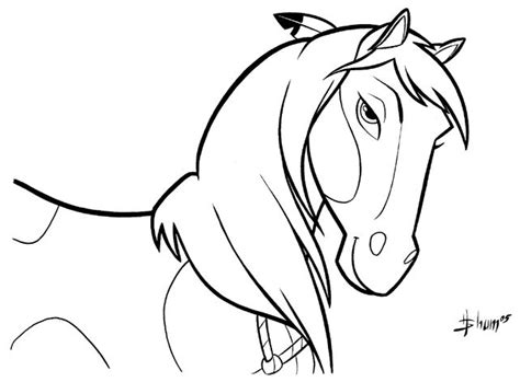 coloring pageslineart dreamworks spirit stallion   cimmeron