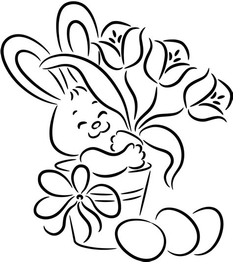 gambar easter bunny coloring pages kids activity sheets colouring
