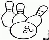Bowling Coloring Pages Equipment Sports Ball sketch template