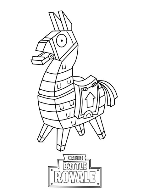 fortnite llama coloring pages  picture   animal coloring