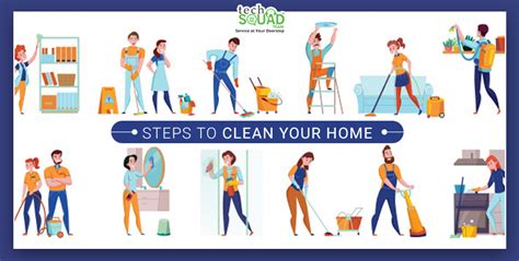 steps  clean  home   efficient