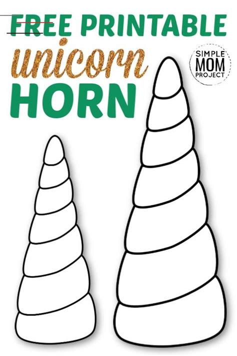 printable unicorn horn template  printable templates