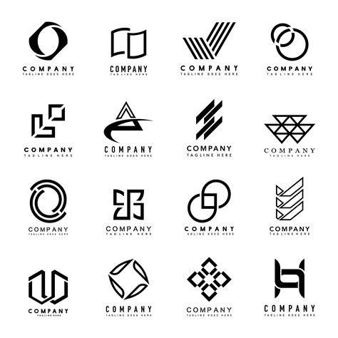 set  company logo design ideas vector   vectors