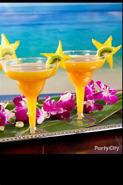 Luau Party Smoothie Drink Starfruit Cocktails For