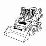 Bobcat Skid Steer Coloring Loader Pages Clipart Clip Number Front Sketch Drawing Tractor Serial Vin Kids Printable Loaders End Colouring sketch template