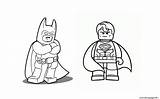 Coloring Superman Lego Vs Batman Pages Printable Color sketch template