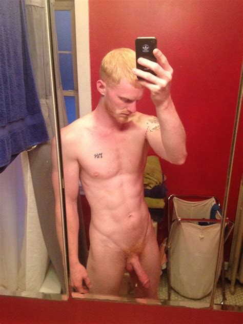 Pale Blonde Guy Shows His Hung Dick Nude Man Cocks