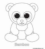 Beanie Boo Ty Coloring Pages Boos Bamboo Panda Printable Kids Baby Da Colorare Print Party Babies Slush Color Kleurplaten Colouring sketch template